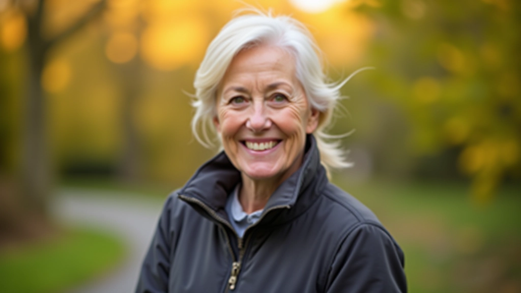 Portrait of experienced walking guide, professional headshot, outdoor setting